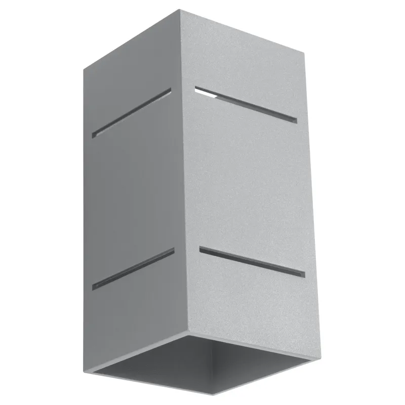 Applique BLOCCO, aluminium gris - Pas cher