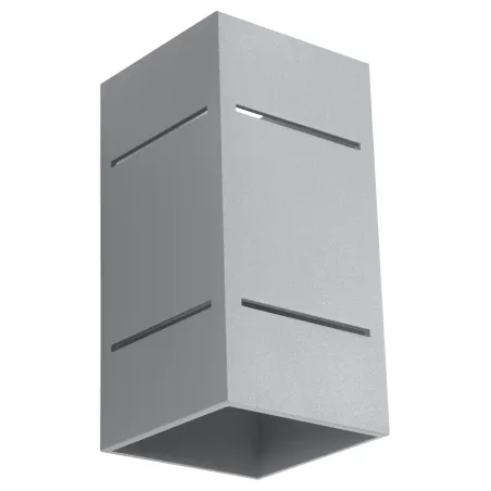 Applique BLOCCO, aluminium gris - Pas cher
