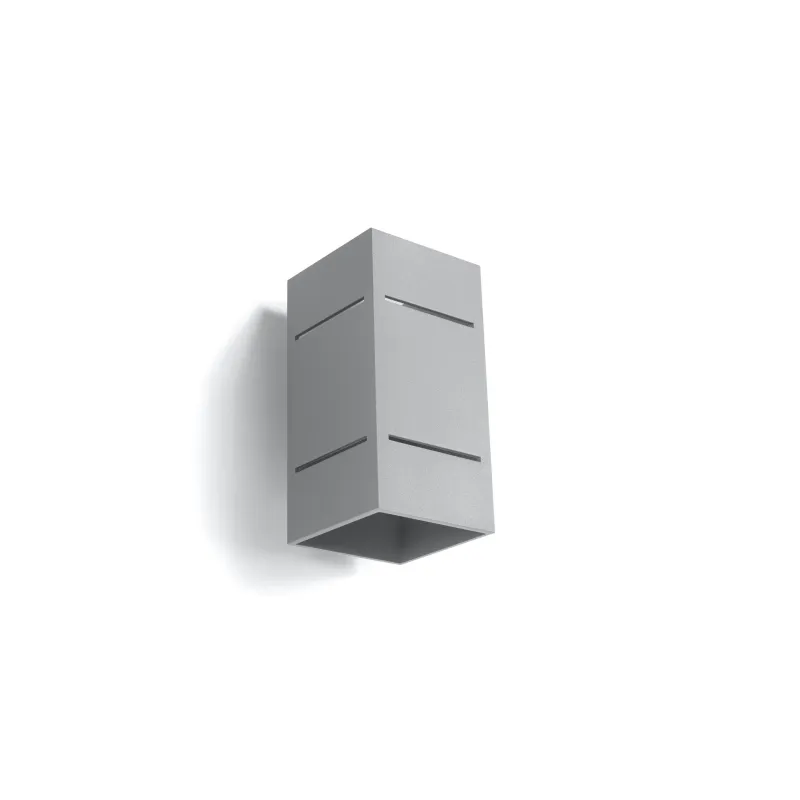Applique BLOCCO, aluminium gris - Pas cher