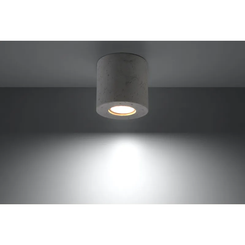 Plafonnier ORBIS beton blanc, GU10 - Pas cher