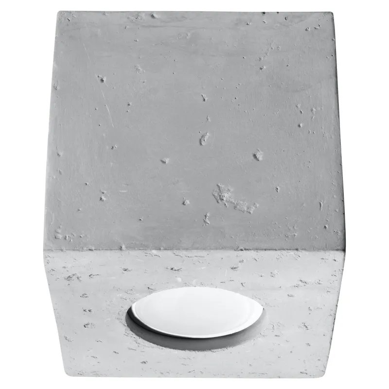 Plafonnier QUAD beton blanc, GU10 - Pas cher