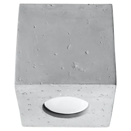 Plafonnier QUAD beton blanc, GU10 - Pas cher