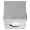 Plafonnier QUAD beton blanc, GU10 - Pas cher