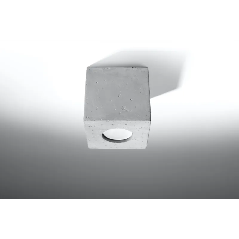 Plafonnier QUAD beton blanc, GU10 - Pas cher