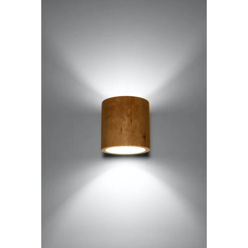 Applique ORBIS bois naturel - Pas cher