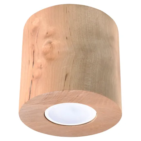 Plafonnier ORBIS bois naturel, GU10 - Pas cher