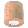 Plafonnier ORBIS bois naturel, GU10 - Pas cher