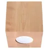 Plafonnier QUAD bois naturel, GU10 - Pas cher