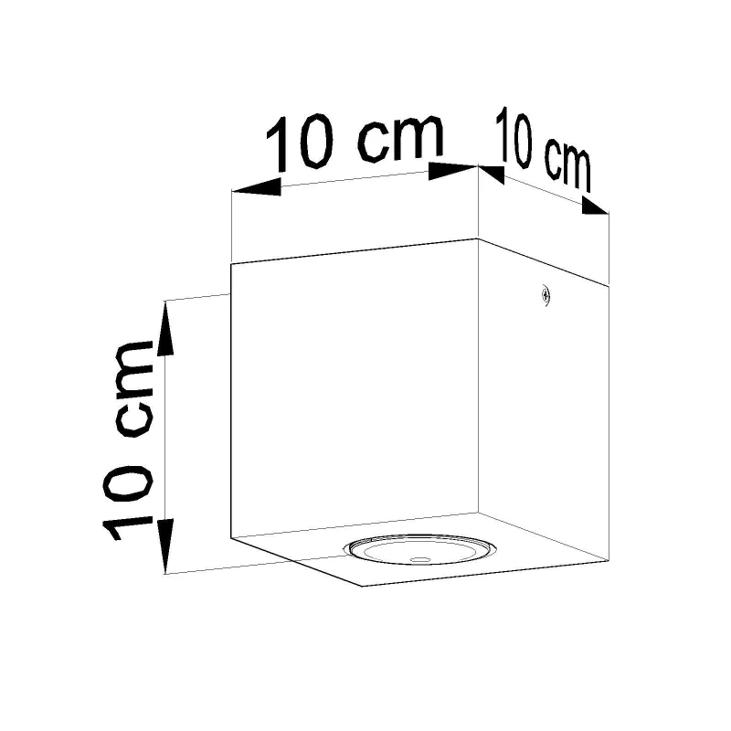 Plafonnier QUAD bois naturel, GU10 - Pas cher