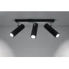 Plafonnier DIREZIONE 3, acier noir, GU10 - Pas cher