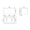 Applique QUAD MAXI, aluminium blanc - Pas cher