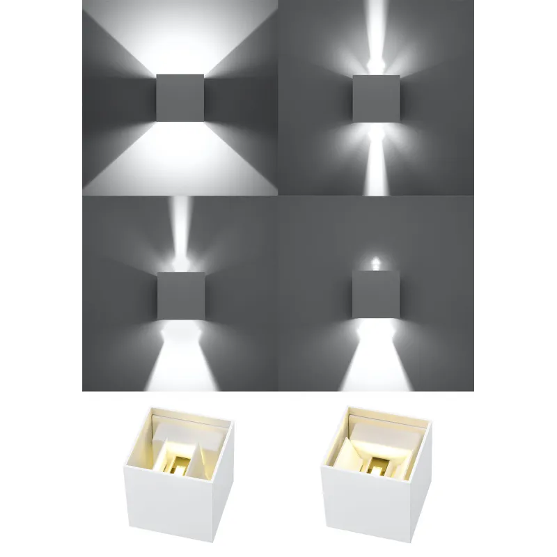 Applique LUCA, aluminium blanc, LED intégrée IP54 - Pas cher