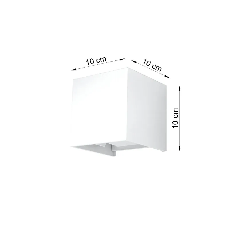 Applique LUCA, aluminium blanc, LED intégrée IP54 - Pas cher