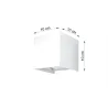 Applique LUCA, aluminium blanc, LED intégrée IP54 - Pas cher