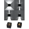 Applique LUCA, aluminium noir, LED intégrée IP54 - Pas cher