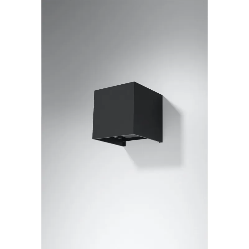 Applique LUCA, aluminium noir, LED intégrée IP54 - Pas cher