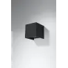 Applique LUCA, aluminium noir, LED intégrée IP54 - Pas cher