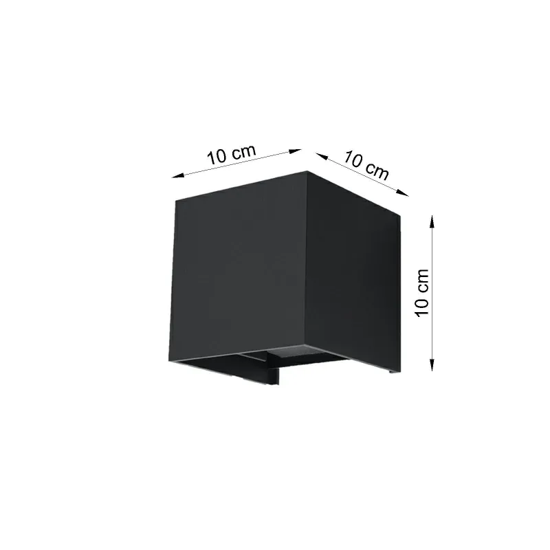 Applique LUCA, aluminium noir, LED intégrée IP54 - Pas cher