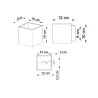 Applique QUAD 1, aluminium anthracite - Pas cher