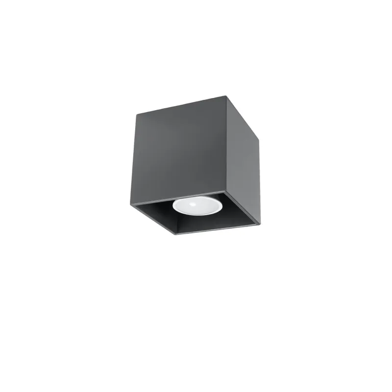 Plafonnier QUAD 1, aluminium anthracite - Pas cher
