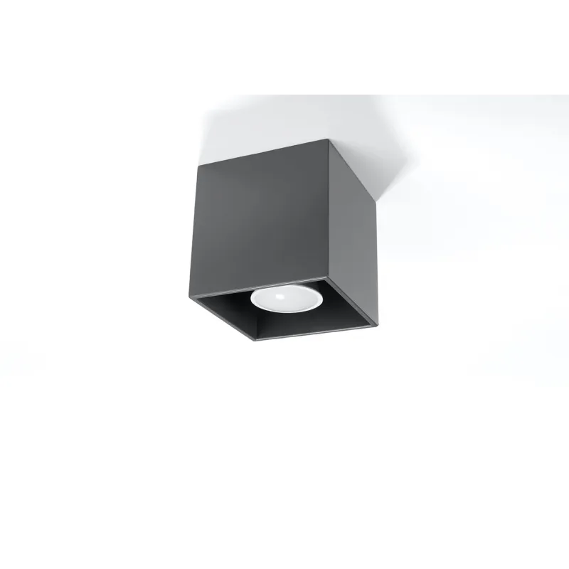 Plafonnier QUAD 1, aluminium anthracite - Pas cher