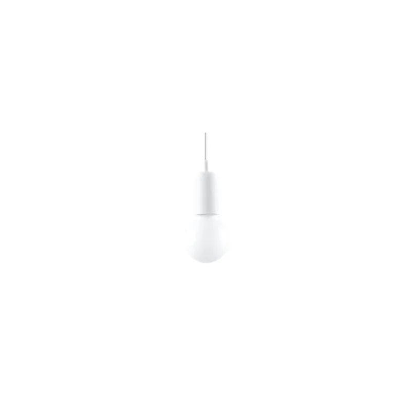 Suspension DIEGO 1, PVC blanc, E27 - Pas cher