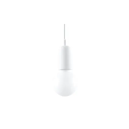 Suspension DIEGO 1, PVC blanc, E27 - Pas cher