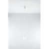 Suspension DIEGO 1, PVC blanc, E27 - Pas cher