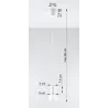 Suspension DIEGO 1, PVC blanc, E27 - Pas cher