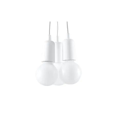 Suspension DIEGO 3, PVC blanc, E27 - Pas cher
