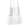 Suspension DIEGO 3, PVC blanc, E27 - Pas cher