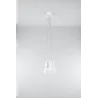 Suspension DIEGO 3, PVC blanc, E27 - Pas cher