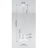 Suspension DIEGO 3, PVC blanc, E27 - Pas cher