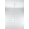 Suspension DIEGO 5, PVC blanc, E27 - Pas cher
