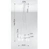 Suspension DIEGO 5, PVC blanc, E27 - Pas cher