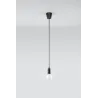 Suspension DIEGO 1, PVC noir, E27 - Pas cher