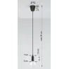 Suspension DIEGO 1, PVC noir, E27 - Pas cher