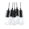 Suspension DIEGO 5, PVC noir, E27 - Pas cher