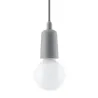 Suspension DIEGO 1, PVC gris, E27 - Pas cher
