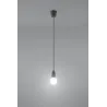 Suspension DIEGO 1, PVC gris, E27 - Pas cher