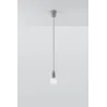 Suspension DIEGO 1, PVC gris, E27 - Pas cher
