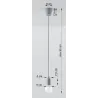 Suspension DIEGO 1, PVC gris, E27 - Pas cher