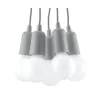 Suspension DIEGO 5, PVC gris, E27 - Pas cher