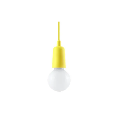 Suspension DIEGO 1, PVC jaune, E27 - Pas cher