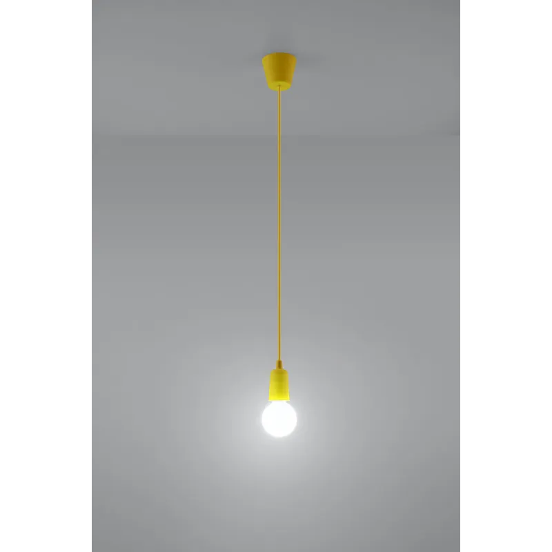 Suspension DIEGO 1, PVC jaune, E27 - Pas cher