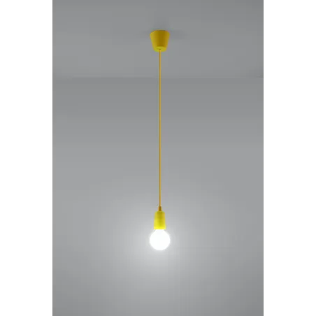 Suspension DIEGO 1, PVC jaune, E27 - Pas cher
