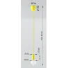 Suspension DIEGO 1, PVC jaune, E27 - Pas cher
