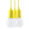 Suspension DIEGO 3, PVC jaune, E27 - Pas cher