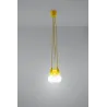 Suspension DIEGO 3, PVC jaune, E27 - Pas cher