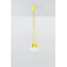 Suspension DIEGO 3, PVC jaune, E27 - Pas cher